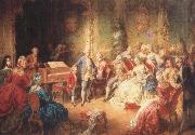 antonin dvorak the young mozart being presented by joseph ii to his wife, the empress maria theresa oil painting